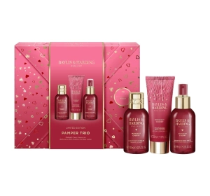 Baylis & Harding Midnight Cherry zestaw prezentowy pianka do kąpieli 100 ml + spray do ciała 95 ml + balsam do ciała 50 ml