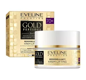 Eveline Cosmetics Gold Peptides 70+ remodelujący krem liftingujący do twarzy 3w1 50 ml