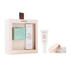 Paese All About The Base 02 zestaw prezentowy do makijażu krem-baza pod makijaż Get The Glow Look 30 ml + puder ryżowy 10 g