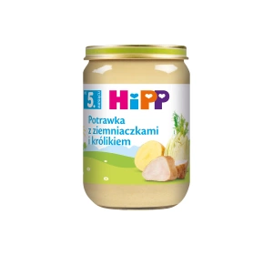 HIPP Bio obiadek w słoiczku Potrawka z ziemniaczkami i królikiem po 5 miesiącu 190 g