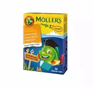 MOLLER’S OMEGA-3 RYBKI SUPLEMENT DIETY DLA DZIECI POMARAŃCZOWO-CYTRYNOWY 36 ŻELEK
