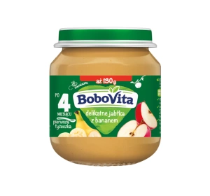 BoboVita deserek w słoiczku po 4 miesiącu Delikatne Jabłka z Bananem 130 g