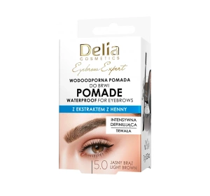 Delia Cosmetics Eyebrow Expert wodoodporna pomada do brwi 5.0 Jasny Brąz 7 g