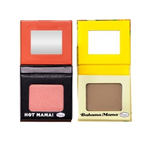 The Balm zestaw kosmetyków do makijażu róż do policzków The Balm Hot Mama! + bronzer Bahama Mama