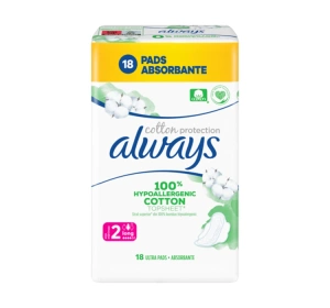 Always Cotton Protection podpaski ze skrzydełkami 2 Normal 18 sztuk