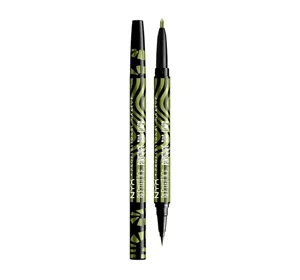 NYX Professional Makeup × Beetlejuice dwustronny eyeliner 03 Black + Green Chrome 0,1 g + 0,4 ml