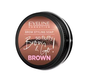 Eveline Cosmetics Brow&Go! wegańskie mydło do stylizacji brwi Brown 25 g