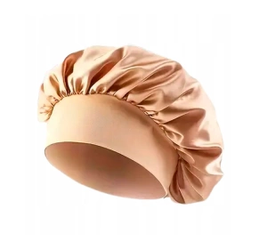 Deni Carte satynowy czepek do włosów Beżowy 1 sztuka