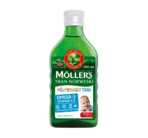 Möller’s Tran Norweski Mój Pierwszy Tran suplement diety dla dzieci Omega-3 z wit. A+D 250ml