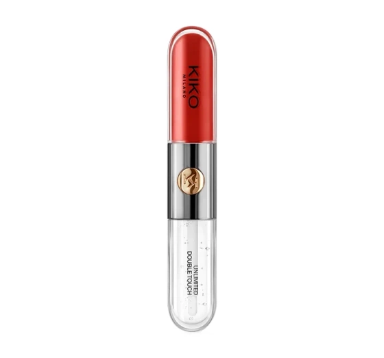   KIKO Milano Unlimited Double Touch dwuetapowa pomadka w płynie 107 Cherry Red 2x3ml