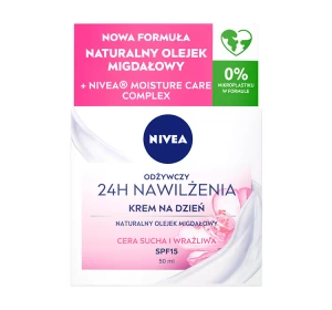 NIVEA 24H Nawilżenia odżywczy krem do twarzy na dzień 50ml