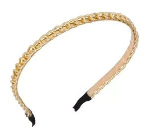 eCarla złota opaska do włosów łańcuszek O421