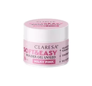 Claresa Soft & Easy żel budujący Milky Pink 12 g