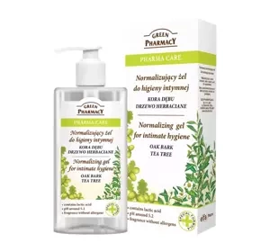 Green Pharmacy normalizujący żel do higieny intymnej Kora Dębu i Drzewo Herbaciane 300 ml