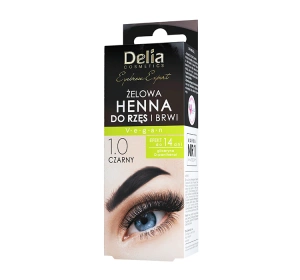 Delia Cosmetics żelowa henna do brwi i rzęs 1.0 Czarny