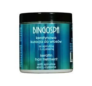 BingoSpa keratynowa kuracja do włosów ze Spiruliną i L-Cysteiną 250 g