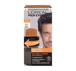 L'Oréal Paris Men Expert One Twist Hair Color farba do włosów dla mężczyzn 05 Light Brown 50 ml