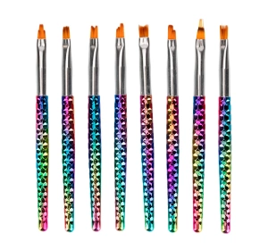 Molly Lac zestaw tęczowych pędzelków do ombre i zdobień 8 sztuk