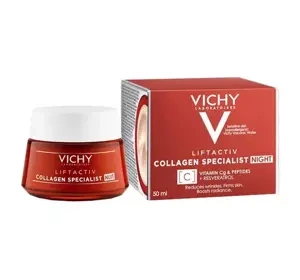 Vichy Liftactiv Collagen Specialist przeciwzmarszczkowy krem do twarzy na noc 50 ml