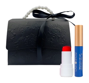 Lash Brow zestaw prezentowy kosmetyków do makijażu w pudełeczku w kształcie torebki żel do brwi Light Brow 10 ml + tint w sztyfcie Tropical Coral 5 g