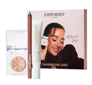 Everybody London Eye&Lip Set Champagne Chic zestaw prezentowy konturówka 02 Espresso Brown 1 g + balsam do ust Is It Clear? 10 g + topper Champagne O'Clock 1,4 g