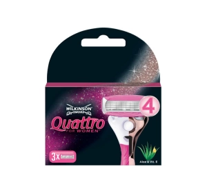 Wilkinson Sword Quattro wkłady do maszynki do golenia dla kobiet 3 sztuki