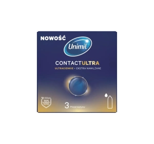 Unimil Contact Ultra ultracienkie prezerwatywy 3 sztuki