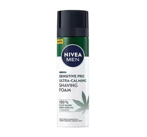 NIVEA MEN Sensitive Pro pianka do golenia z nasionami konopi 200 ml