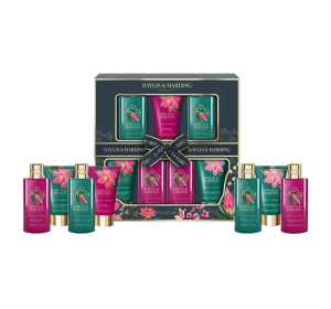 Baylis & Harding Boudoire zestaw prezentowy pianka do kąpieli 100 ml + krem do mycia ciała 100 ml + krem pod prysznic 100 ml + krem do kąpieli 100 ml + balsam do ciała 50 ml + krem do rąk 50 ml + peeling do ciała 50 ml