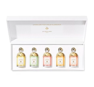 Guerlain La Collection Aqua Allegoria woda toaletowa Bergamote Calabria 7,5 ml + woda toaletowa Nerolia Vetiver 7,5 ml + woda toaletowa Pera Granita 7,5 ml + woda toaletowa Mandarine Basilic 7,5 ml + woda toaletowa Rosa Rossa 7,5 ml