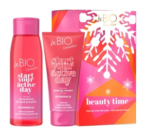 BeBio Beauty Time zestaw prezentowy kosmetyków do pielęgnacji ciała peeling-maska 200 ml + balsam do ciała 200 ml