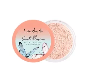 Lovely Sweet Illusion korygujący puder do twarzy Brzoskwiniowy 5 g