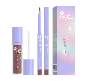 Bell x GenZie zestaw do makijażu błyszczyk i konturówka do ust 02 Chocolate Cake 4,5 g