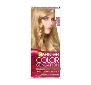Garnier Color Sensation trwała farba do włosów 8.0 Jasny Blond