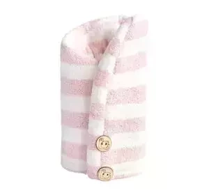Trust My Sister ręcznik do włosów z mikrofibry Różowo-Biały