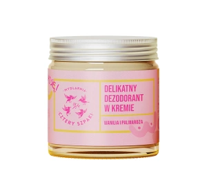 Mydlarnia Cztery Szpaki naturalny dezodorant w kremie bez dodatku sody Wanilia i Palmaroza 60ml