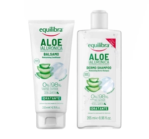 Equilibra Aloe zestaw do włosów szampon 265 ml + odżywka 200 ml
