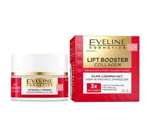 Eveline Cosmetics Lift Booster Collagen silnie ujędrniający krem-wypełniacz zmarszczek 50+ 50 ml