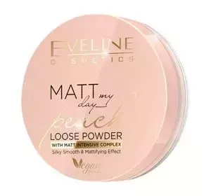 Eveline Cosmetics Matt My Day sypki puder brzoskwiniowy 6 g