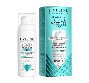 Eveline Cosmetics Super Needles Hyaluron 100 mezo-booster nawilżający krem rozświetlający 50 ml
