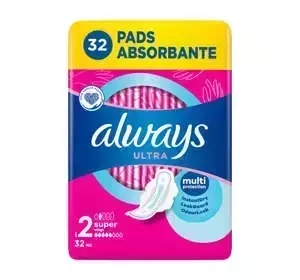 Always Ultra podpaski higieniczne ze skrzydełkami 2 Super 32 sztuki