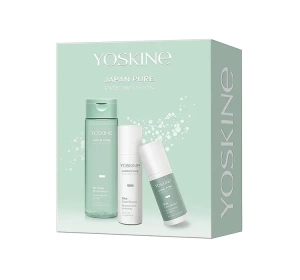Yoskine Japan Pure Rice Infusion zestaw prezentowy do pielęgnacji twarzy serum 30 ml + krem 50 ml + esencja 200 ml