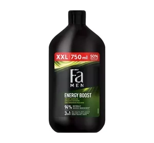 Fa Men Sport Energy Boost żel pod prysznic 3w1 do twarzy ciała i włosów 750 ml