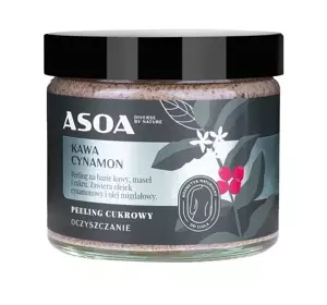 Asoa cukrowy peeling do ciała Kawa Cynamon 250 ml