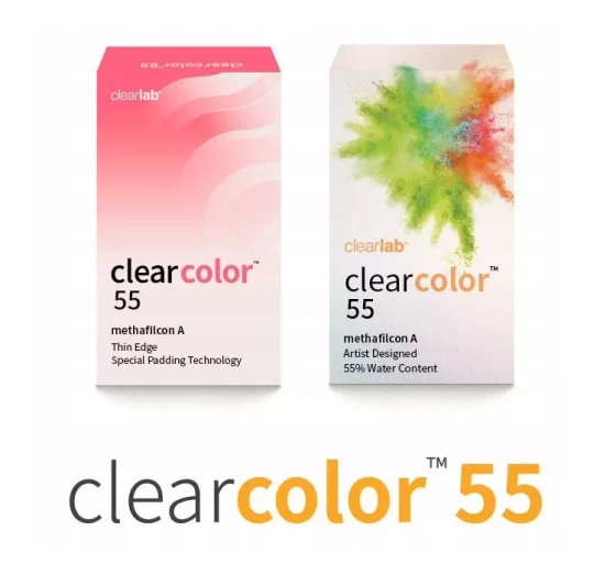 CLEARLAB CLEARCOLOR 55 SERENITY KOLOROWE SOCZEWKI KONTAKTOWE 2 SZTUKI