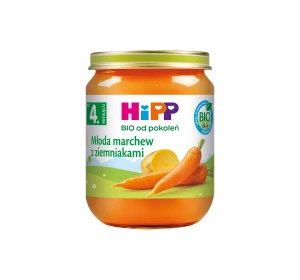 HIPP Bio przecier warzywny w słoiczku Młoda marchew z ziemniakami po 4 miesiącu 125 g