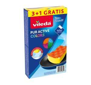 Vileda Pur Active Colors zmywak kuchenny 4 sztuki