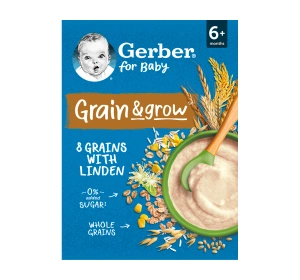 Gerber Grain & Grow kaszka po 6 miesiącu 8 zbóż z lipą 200g