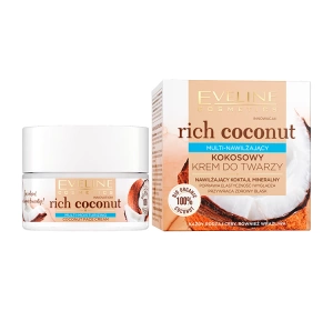 Eveline Cosmetics Rich Coconut multi-nawilżający kokosowy krem do twarzy 50 ml