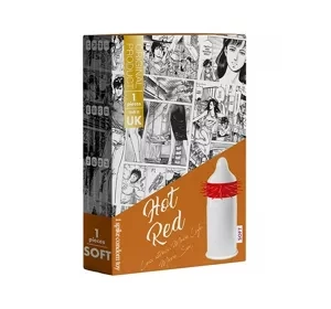 Egzo stymulująca prezerwatywa z wypustkami Hot Red Soft 1 sztuka